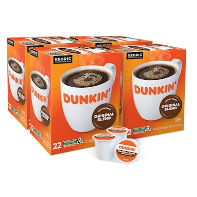 Dunkin Original Blend Coffee Keurig® K-Cup® Pods, Medium Roast, 88/Carton (400845)
