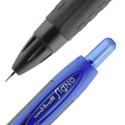 uniball 307 Retractable Gel Pens, Medium Point, 0.7mm, Blue Ink, 3/Pack (1927593)