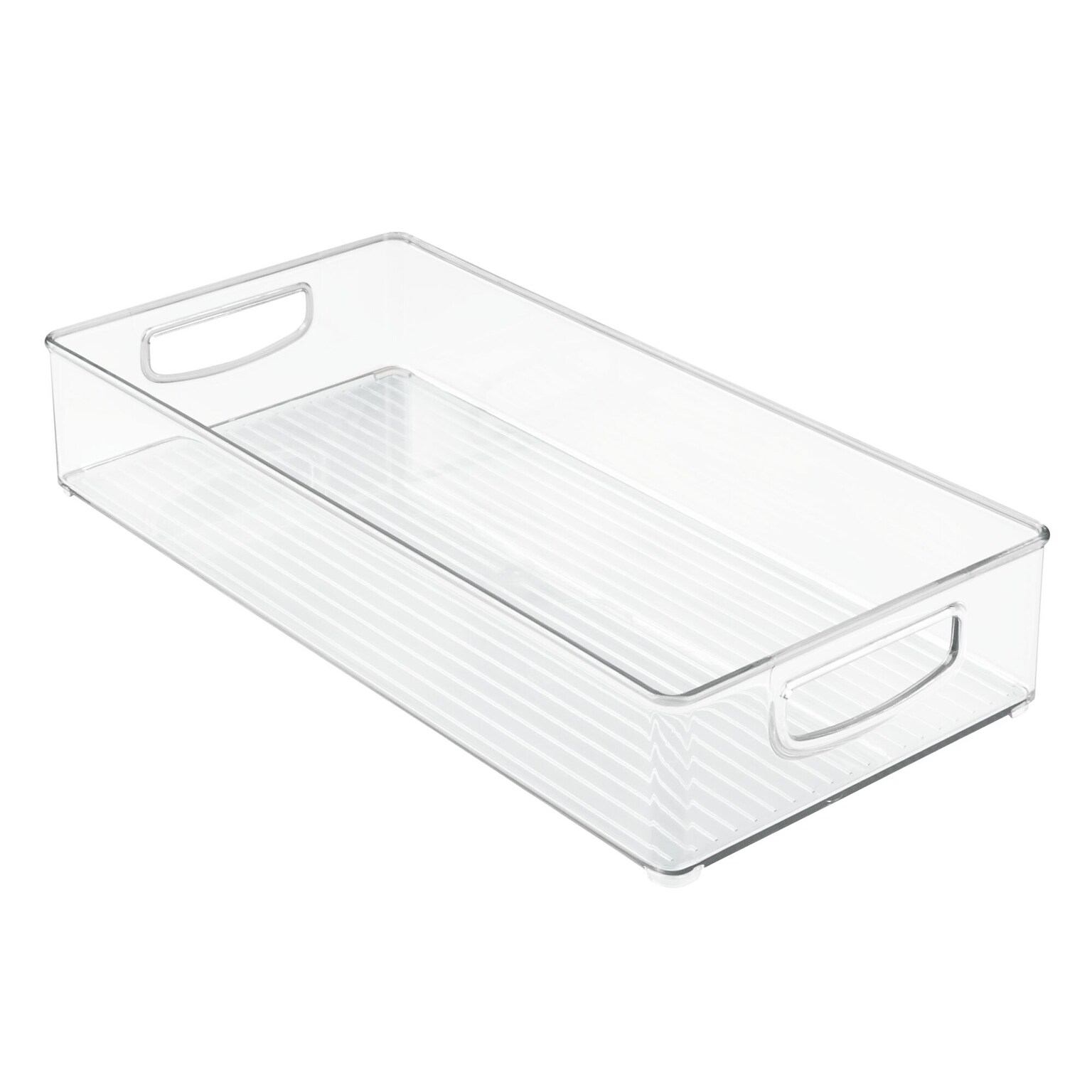 iDESIGN Large Stackable Plastic Storage Bin, Clear (63599)