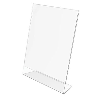 Deflecto Classic Image Slanted Sign Holder, 8.5 x 11, Clear Plastic (69701)