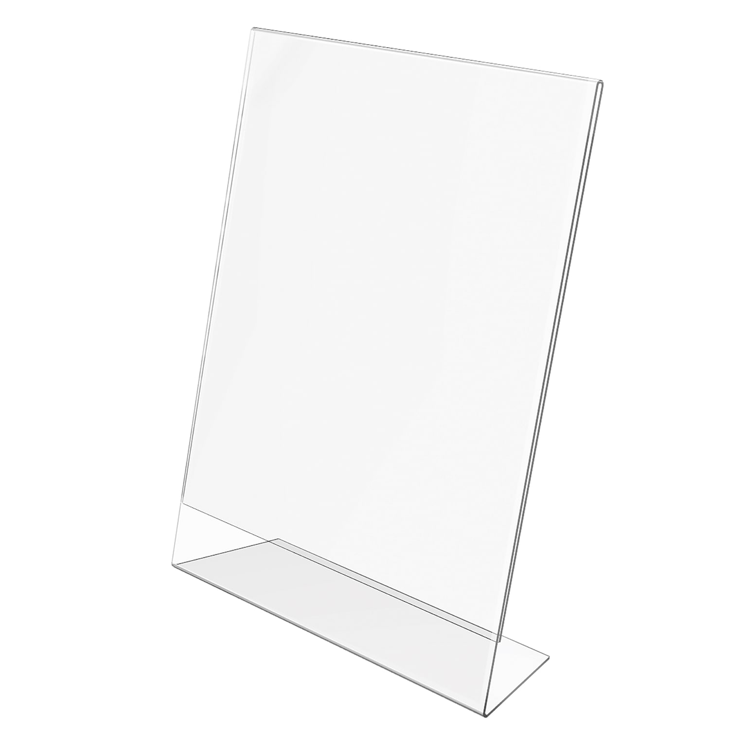 Deflecto Classic Image Slanted Sign Holder, 8.5 x 11, Clear Plastic (69701)