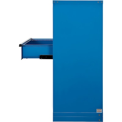 Global Industrial Modular Drawer Cabinet, 9 Drawers, w/Lock, 36"W x 24"D x 57"H, Blue