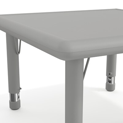 Flash Furniture Wren Square Activity Table, 24" x 24", Height Adjustable, Soft Gray (YUYCX0022SQRSGY)