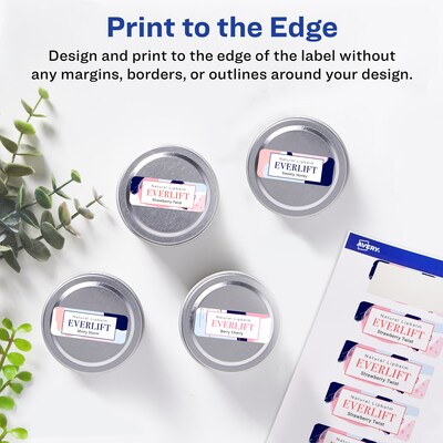 Avery Laser/Inkjet Rectangle Multipurpose Labels, 1" x 2", White, 240 Labels/Pack (94220)
