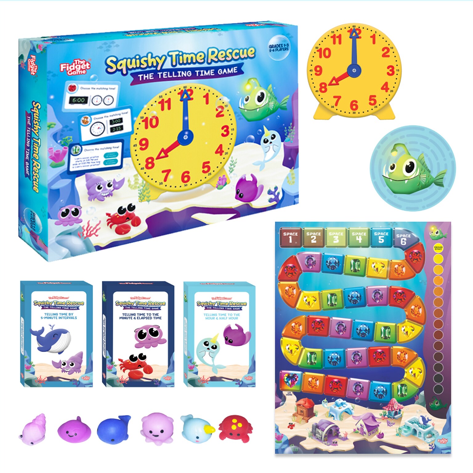 The Fidget Game Squishy Time Rescue The Telling Time Game (FDGSQUISHTIME)