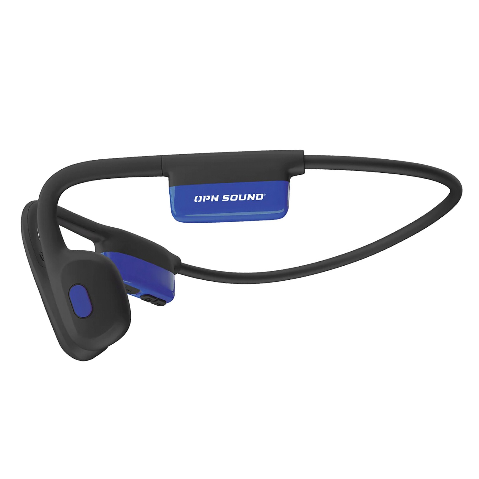 OPN Sound Mezzo+ Wireless Bone-Conduction Neckband Sports Headphones with Microphone, Bluetooth, Black & Blue (OS8000BL)