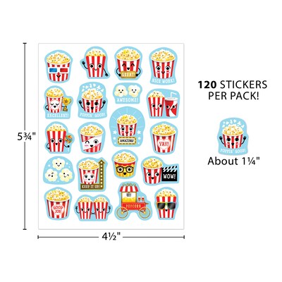 Teacher Created Resources Popcorn Smelly Stickers, Multicolored, 120/Pack, 6/Packs/Bundle (TCR9454-6)