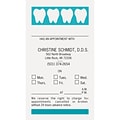 Medical Arts Press® 2-Color Dental Appointment Cards; Teeth at Top