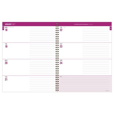 2027 TF Publishing Peonies 9" x 11"  Weekly & Monthly Standard Planner, Paperboard Cover, Multicolored (27-9708)