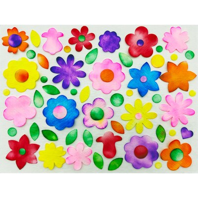 Roylco Blots of Flowers Blot Paper, 2", White, 310/Pack (R-15417)