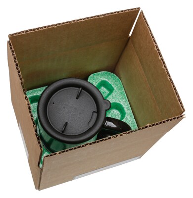 6" x 6" x 5" Mug 15oz. Shipping Box, 200# Mullen Rated, Kraft (E04800-15)