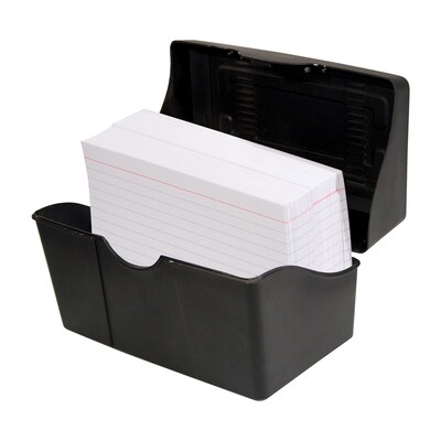 Innovative Storage Designs Black Index Card Holder, 5 x 8, 3 Packs (AVT45003-3)