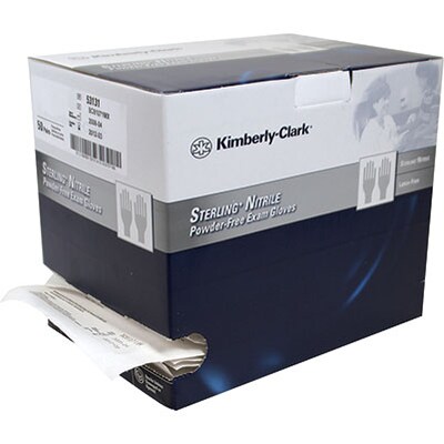 Halyard Sterile Powder Free Silver Nitrile Gloves, Medium, 100/Box (KCSS026131)