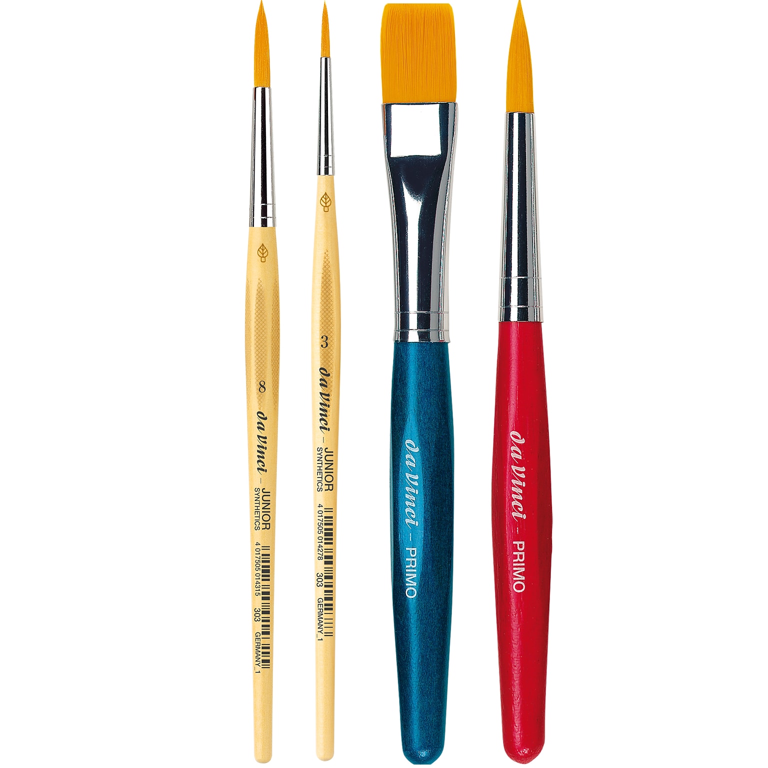 da Vinci Tempera Synthetic Variety Brushes, 4/Set (EDRTEMPERAKIT2)