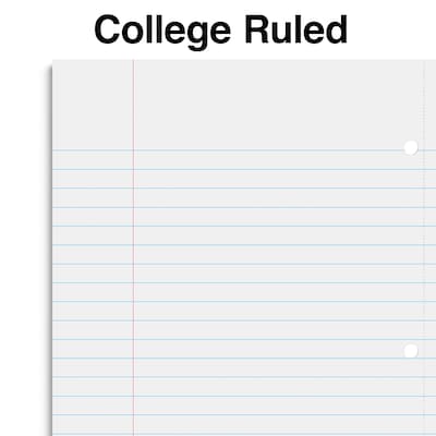 Staples Premium 3-Subject Notebook, 8.5" x 11", College Ruled, 150 Sheets, Black (ST58329)