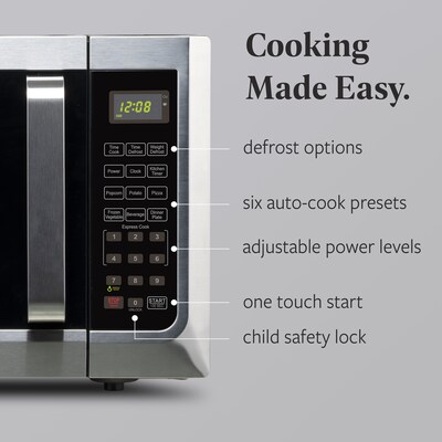 Farberware 1.3 cu. ft. Countertop Microwave, Stainless (FMG13SS)