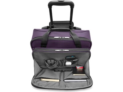Solo New York Bryant 17.3" Polyester Rolling Laptop Bag, Purple Grape (PT138-33)