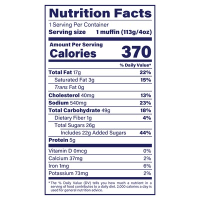 Ne-Mo's Wild Blueberry Muffin, 4 oz, 12/Pack (220-02464)