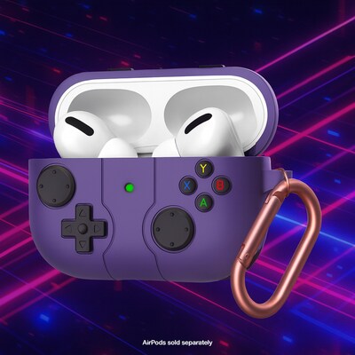 SaharaCase Inspire Series Silicone Case with Premium Clip for Airpods Pro 3, Shock Absorbing, Purple Orchid (HP00227)