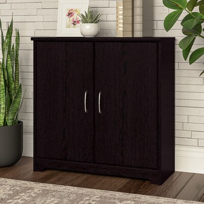 Bush Furniture Cabot Small Storage Cabinet with Doors, Espresso Oak (WC31898)