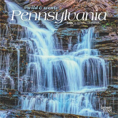 2025 BrownTrout Pennsylvania Wild & Scenic 7 x 7 Monthly Mini Wall Calendar (9781975473860)