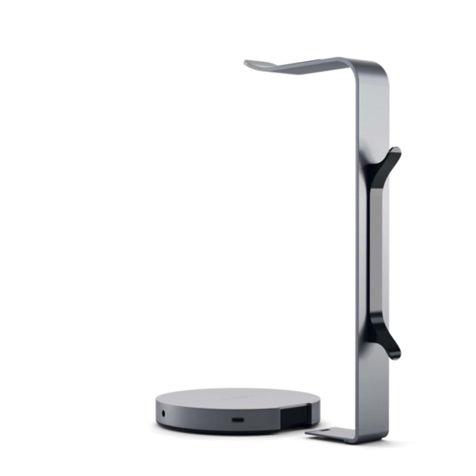 Satechi 2-in-1 Headphone Stand with Wireless Charger, Space Gray (ST-UCHSMCM)