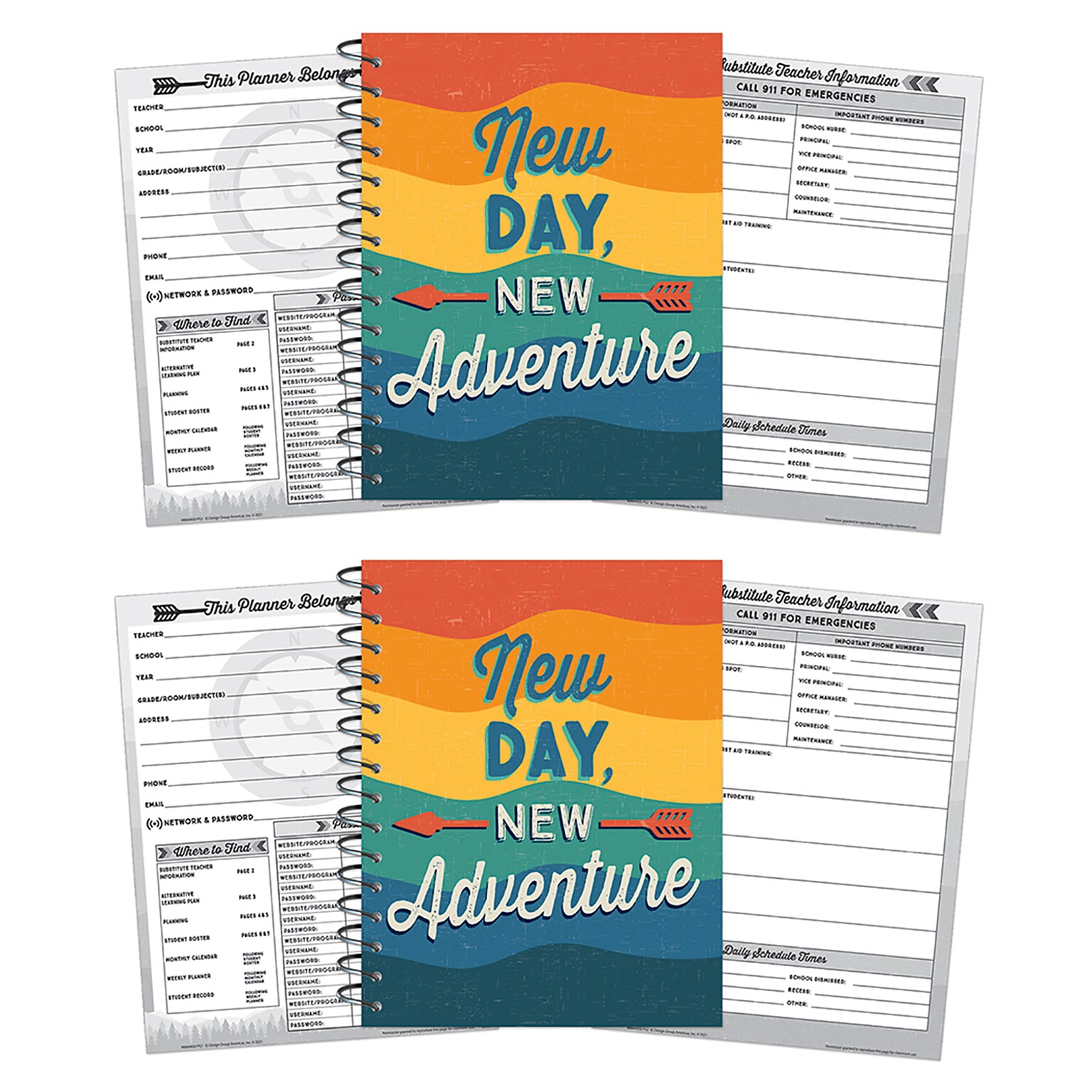 Eureka Adventurer Lesson Plan Spiral Bound Book, 2/Bundle (EU-866445-2)