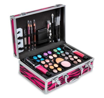 Vokai 51-PC Makeup Set with Case in Red Zebra