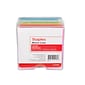 Staples Memo Cube Memo Pad, 3.4" x 3.4", Unruled, Assorted Colors, 500 Sheets/Pad (23887)