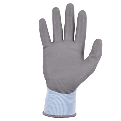 Ergodyne ProFlex 7025 PU Coated Cut-Resistant Gloves, ANSI A2, Blue, Large, 1 Pair (10434)