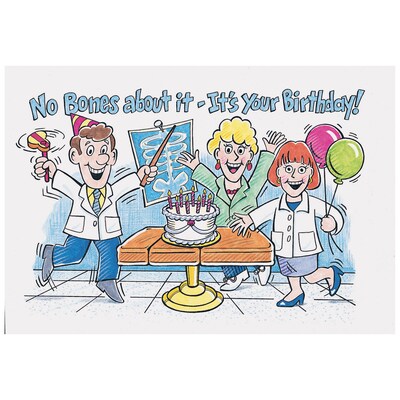 Medical Arts Press® Chiropractic Standard 4x6 Postcards; No Bones About It