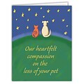 Medical Arts Press® Veterinary Sympathy Cards; Cat and Dog Under Stars, Personalized
