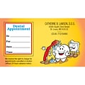 Medical Arts Press® Single-Imprint Peel-Off Sticker Appointment Cards; Standard, Brushing Tooth
