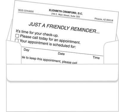 Medical Arts Press Postcard Self Seal Specialty Envelope, , White, 250/Box (31247)