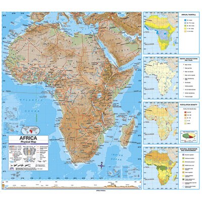 Africa Physical Wall Map