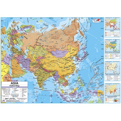 Asia Physical Wall Map