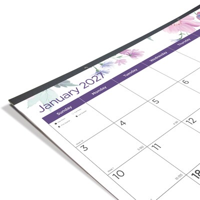 2027 Blueline Colorful Passion Floral 22 x 17 Monthly Desk Pad Calendar (C194113-27)