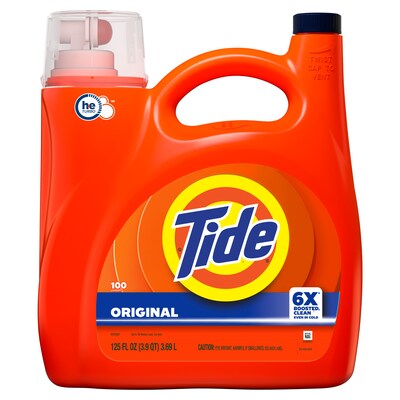 Tide HE Liquid Laundry Detergent, Original Scent, 100 Loads, 125 fl. oz. (12101)