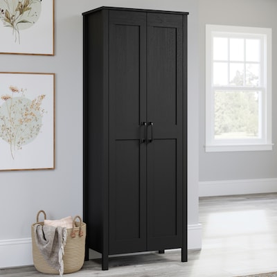 Sauder Select 72H Storage Cabinet with 3 Shelves, Raven Oak (433243)