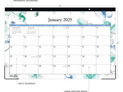 2025 Blue Sky Lindley 17 x 11 Monthly Desk Pad Calendar (100024-25)