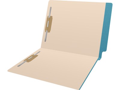 Medical Arts Press Reinforced End Tab File Folder, Straight-Cut, Letter Size, Manila/Blue, 50/Box (S-09473-BLU)