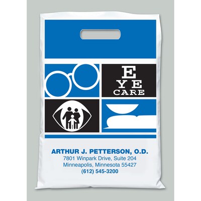 Medical Arts Press® Eye Care Personalized Large 2-Color Supply Bags; 9 x 13, Eye Care, 100 Bags, (5