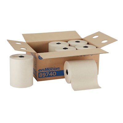 enmotion Flex Recycled Hardwound Paper Towels, 1-ply, 550 ft./Roll, 6 Rolls/Carton (89740)