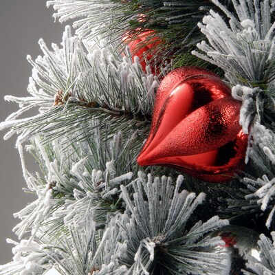 National Tree Company 2' Snowy Bristle Pine Tabletop Tree with Battery Operated LED Lights (SNP7-308-20-B)