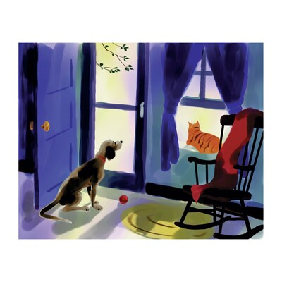 Medical Arts Press® Veterinary Sympathy Cards; Dog At Door, Blank Inside