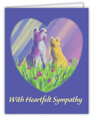 Medical Arts Press® Veterinary Sympathy Cards; Pets In Heart, Blank Inside