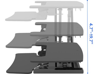 FlexiSpot M7 Series 32"W Manual Rectangular Adjustable Standing Desk Converter, Black (M7-E-32B)