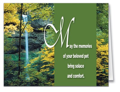Medical Arts Press® Veterinary Sympathy Cards; Waterfall, Personalized Inside