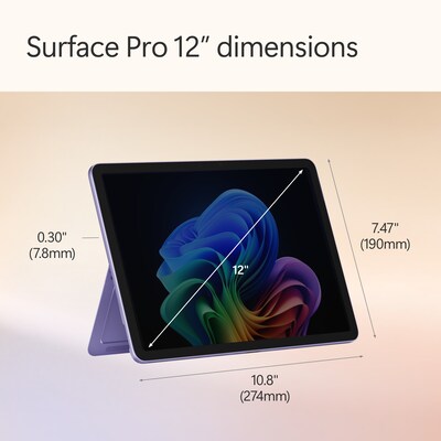 Microsoft Surface Pro 12", Copilot+ PC, Snapdragon X Plus, 16GB RAM, WiFi Only, 512GB UFS, Windows 11, Violet (EP2-33674)