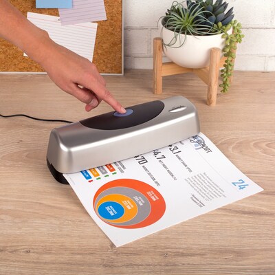 Swingline Electric Portable 3-Hole Punch, 15 Sheet Capacity, Silver (A7074515)